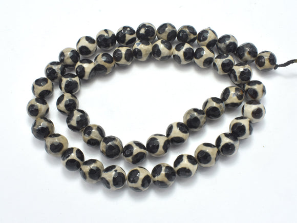 AGATE BEADS, TIBETAN AGATE, 8MM FACETED ROUND-Agate: Round & Faceted-BeadXpert
