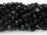 Black Onyx Beads, 6mm Star Cut Faceted Round, 14 Inch-Gems: Round & Faceted-BeadXpert