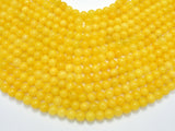 Jade - Yellow, 8mm, Round, 15 Inch-BeadXpert