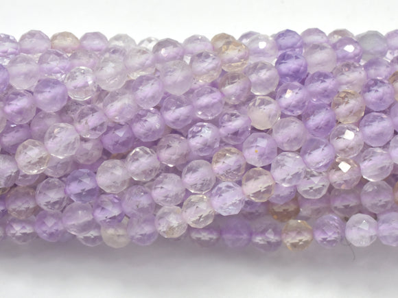 Ametrine Beads, 3mm (3.3mm) Micro Faceted Round-Gems: Round & Faceted-BeadXpert