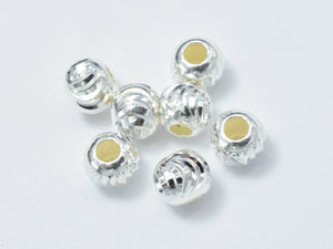 8pcs 6mm 925 Sterling Silver Beads, 6mm x 5.2mm Rondelle Beads-Metal Findings & Charms-BeadXpert