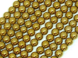 Hematite Beads-Gold, 8mm Round Beads-Gems: Round & Faceted-BeadXpert