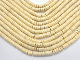 White Howlite Beads, 2.7x6mm Heishi Beads-Gems:Assorted Shape-BeadXpert