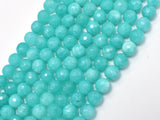 Teal Jade Beads, 7.8mm Faceted Round-Gems: Round & Faceted-BeadXpert