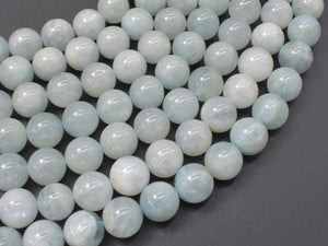 Genuine Aquamarine Beads, Round, 10mm-Gems: Round & Faceted-BeadXpert