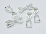 4pcs 925 Sterling Silver Pinch Bails, Ice Pick Pinch Bails-Metal Findings & Charms-BeadXpert