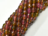 Watermelon Tourmaline Jade Beads - Multicolor, 8mm Faceted Round-Gems: Round & Faceted-BeadXpert