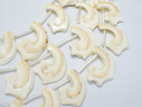 Mother of Pearl Beads, MOP, Creamy White, 17x30mm-28x46mm Free Form,-BeadXpert