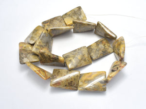 Crazy Lace Agate Beads, 18x25mm Twisted Rectangle-BeadXpert