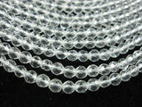 Clear Quartz Beads, 4mm (4.5mm) Faceted Round-Gems: Round & Faceted-BeadXpert