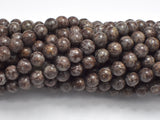 Brown Snowflake Obsidian Beads, Round, 6mm (6.5 mm)-BeadXpert