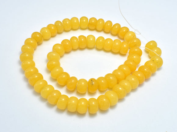 Jade Beads-Yellow, 6x10mm Rondelle Beads-BeadXpert