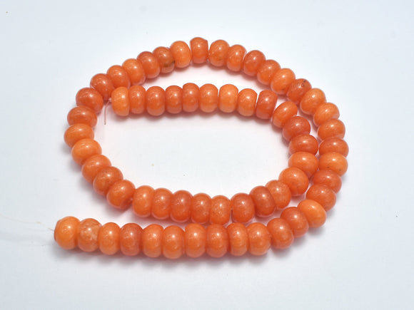 Jade Beads-Orange, 6x10mm Rondelle Beads-BeadXpert