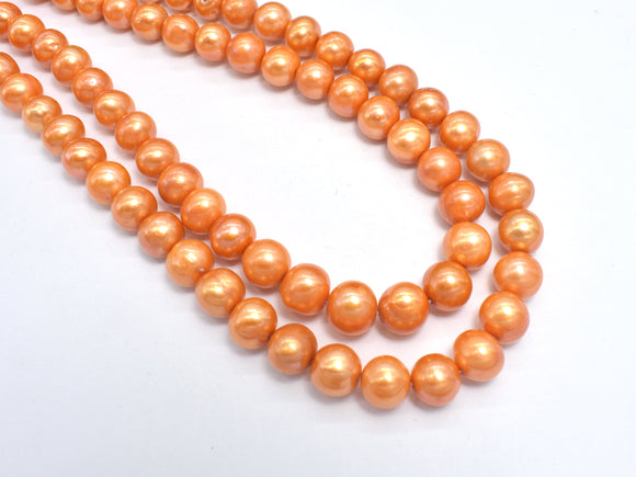 Fresh Water Pearl Beads-Orange, 8.5-9.5mm Potato Beads-BeadXpert