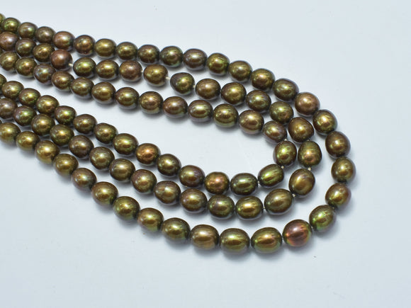 Fresh Water Pearl, Brown, 6x7mm Rice Beads-BeadXpert