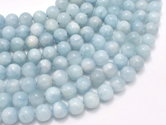 Genuine Aquamarine Beads, 8mm (8.5mm) Round-Gems: Round & Faceted-BeadXpert
