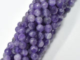 Amethyst, Dog Tooth Amethyst, 8mm, Faceted Round-BeadXpert