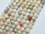 White Crazy Lace Agate 8mm Round Beads, 14.5 Inch-BeadXpert