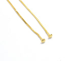 4pcs 24K Gold Vermeil Ear Wire, 925 Sterling Silver Ear Wire, 90mm Long Chain Ear wire-Metal Findings & Charms-BeadXpert