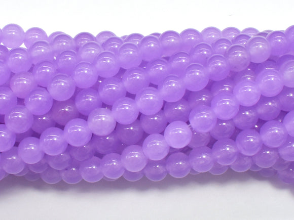 Jade - Purple, 6mm (6.3mm) Round Beads, 14.5 Inch-BeadXpert