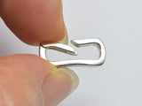 1pc 925 Sterling Silver Rectangle Push Clip Clasp, 16x7mm-BeadXpert