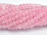 Jade -Pink 3x4mm Faceted Rondelle, 14 Inch-BeadXpert