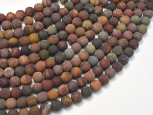 Matte Picasso Jasper Beads, 6mm, Round Beads-Gems: Round & Faceted-BeadXpert