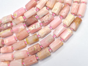 Pink Opal 7x11mm Faceted Tube-BeadXpert