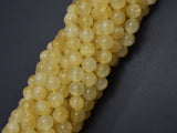 Yellow Selenite, Gypsum, 8mm (8.6mm), Round-BeadXpert