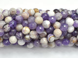 Chevron Amethyst Beads, 8mm, Faceted-BeadXpert