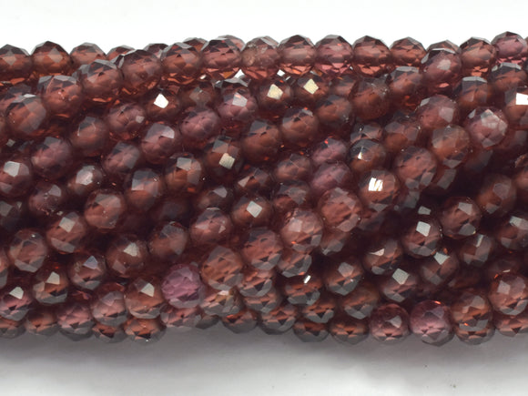 Garnet Beads, 3.4mm Micro Faceted Round-Gems: Round & Faceted-BeadXpert