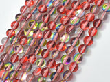 Mystic Aura Quartz-Red, Rainbow, 8mm Round-Gems: Round & Faceted-BeadXpert