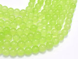 Jade - Light Green, 8mm (8.2mm) Round-Gems: Round & Faceted-BeadXpert