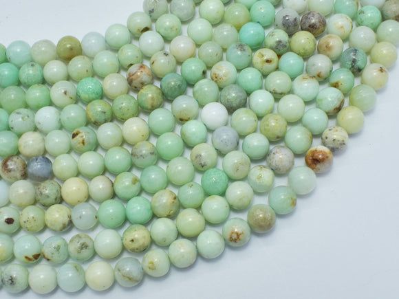 Australian Chrysoprase, 6mm (6.6mm), Round-BeadXpert