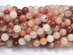 Jade - Multicolor, 8mm Round-Gems: Round & Faceted-BeadXpert