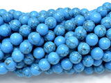 Howlite Turquoise Beads, Blue, 8mm Round Beads-Gems: Round & Faceted-BeadXpert