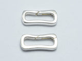 1pc 925 Sterling Silver Rectangle Push Clip Clasp, 16x7mm-BeadXpert