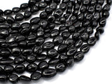 Black Tourmaline, 6x8mm Nugget Beads-Gems: Nugget,Chips,Drop-BeadXpert