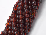 Amber Resin-Red, 6mm Round Beads, 26 Inch-Gems: Round & Faceted-BeadXpert