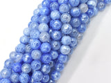 Mystic Coated Fire Agate- Blue, 8mm Faceted-BeadXpert