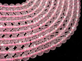 Rose Quartz, 8 mm Faceted Round Beads-BeadXpert