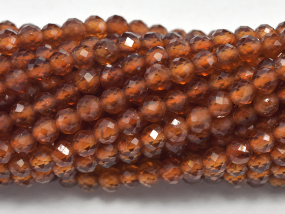 Hessonite, Orange Garnet Beads, 3mm Faceted Micro Round-Gems: Round & Faceted-BeadXpert
