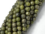 Epidote-Pyrite Inclusion, 6mm(6.3mm) Round beads-Gems: Round & Faceted-BeadXpert