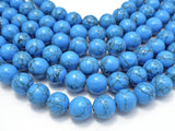 Howlite Turquoise Beads, Blue, 12mm Round Beads-Gems: Round & Faceted-BeadXpert