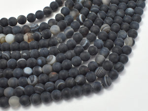 Matte Banded Agate Beads, 6mm Round Beads-Agate: Round & Faceted-BeadXpert