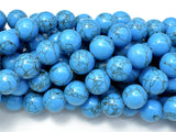 Howlite Turquoise Beads, Blue, 12mm Round Beads-Gems: Round & Faceted-BeadXpert