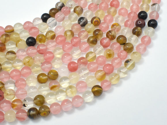 Fire Cherry Quartz Beads, Round, 6mm-Gems: Round & Faceted-BeadXpert