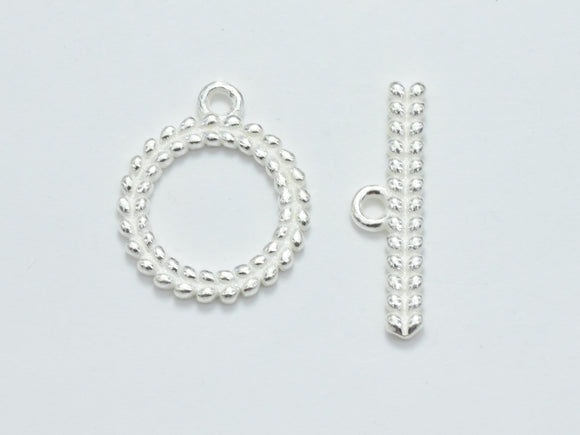 1set 925 Sterling Silver Toggle Clasps, Loop 15mm, Bar 20x3mm-BeadXpert
