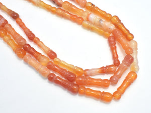 CARNELIAN BEADS, ORANGE, 8X28MM-Gems:Assorted Shape-BeadXpert