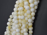 Mother of Pearl Beads, MOP, Creamy White, 8mm Round-Gems: Round & Faceted-BeadXpert